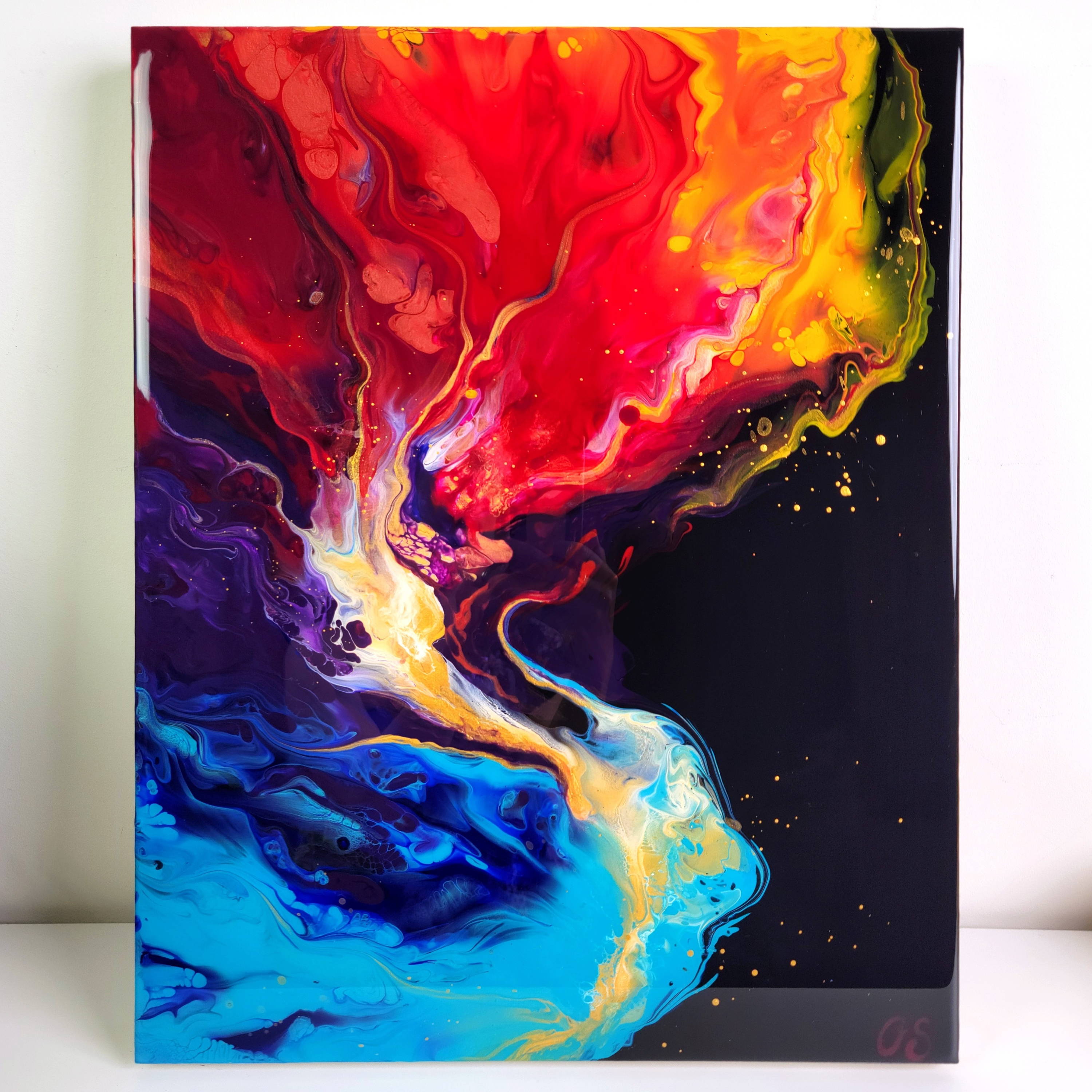 Epoxy Resin Clear Coat for Acrylic Painting Online Course Olga Soby